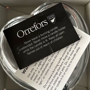 Vintage Orrefors Sweden Amour Heart Candleholder Made in Germany